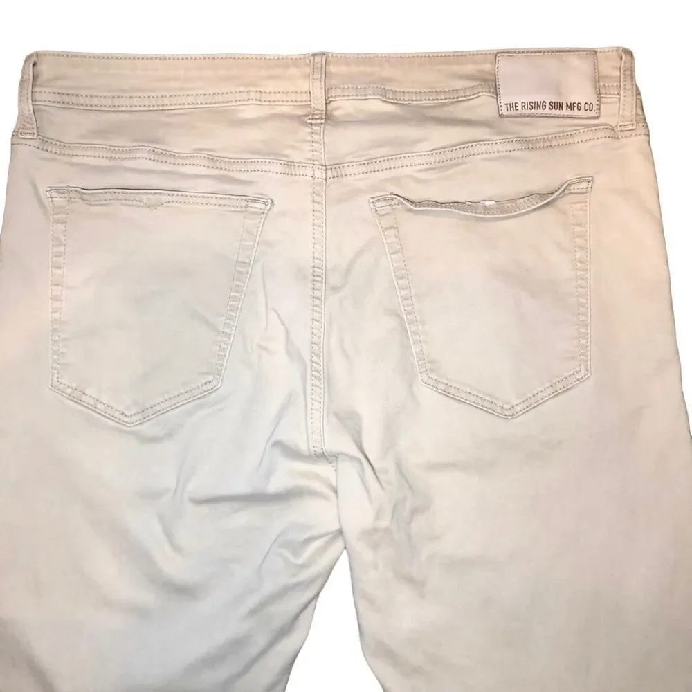 The Rising Sun Mfg Co Slim Fit Jeans in Cream Men’s 38